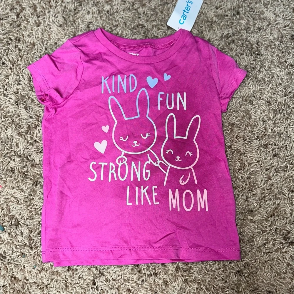 NWT Carter’s Graphic Tee Size 24M NEW 24 Months Toddler Shirt Baby Girl Top